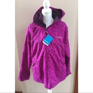 $230 Purple 3 In 1 Interchange Jacket hooded coat